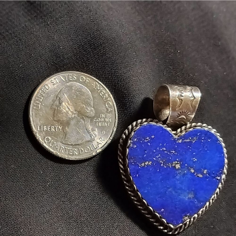 Joan Slifka lapis luzili sterling pin/pendant brooch